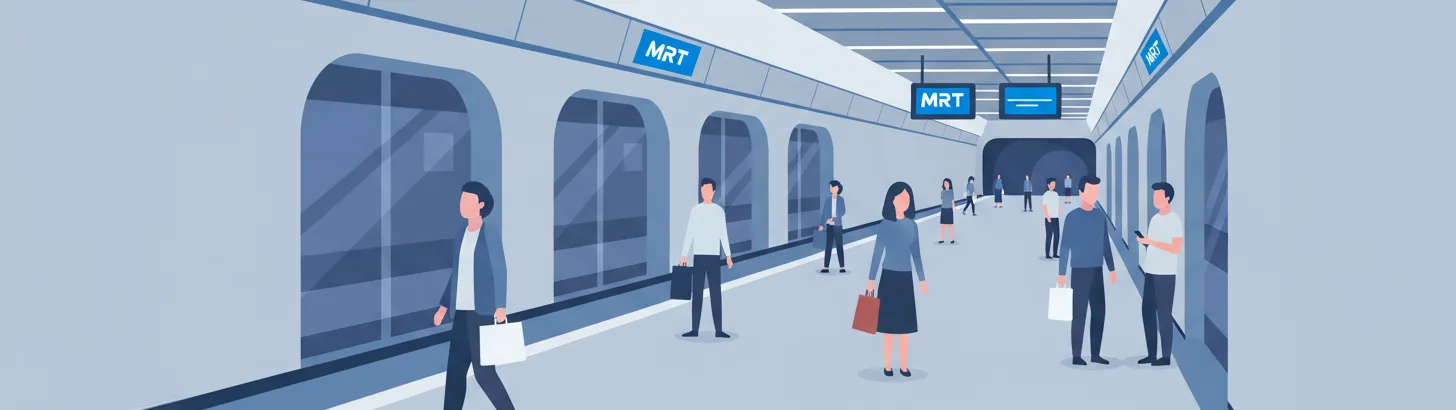 แผนภาพระยะเวลาที่อนุญาตให้อยู่ในพื้นที่ชำระเงินแล้วของระบบรถไฟฟ้า MRT
